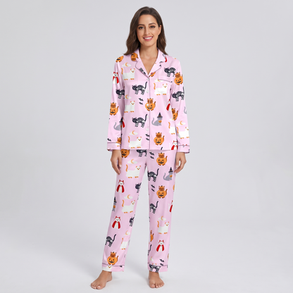 Costume Kittens Women's Pajama Set - long sleeve and pants
