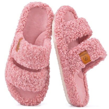 CozyGirl Women's Fuzzy Memory Foam Slides