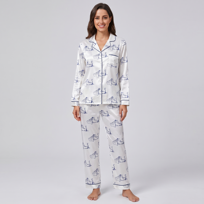 Bride To Be Cats Women's Pajama Set - long sleeve and pants