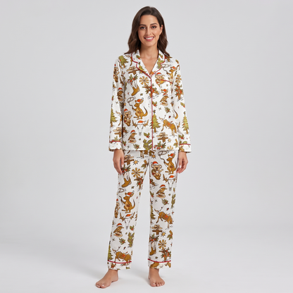 Aussie Country Christmas Women's Pajama Set - long sleeve and pants