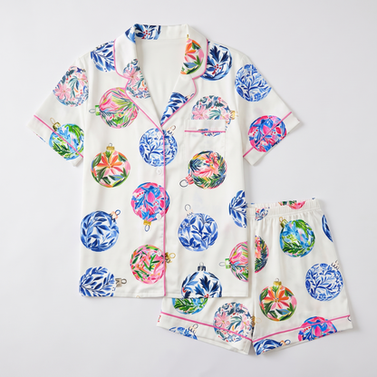 Preppy Baubles Women's Pajama Set - flat lay