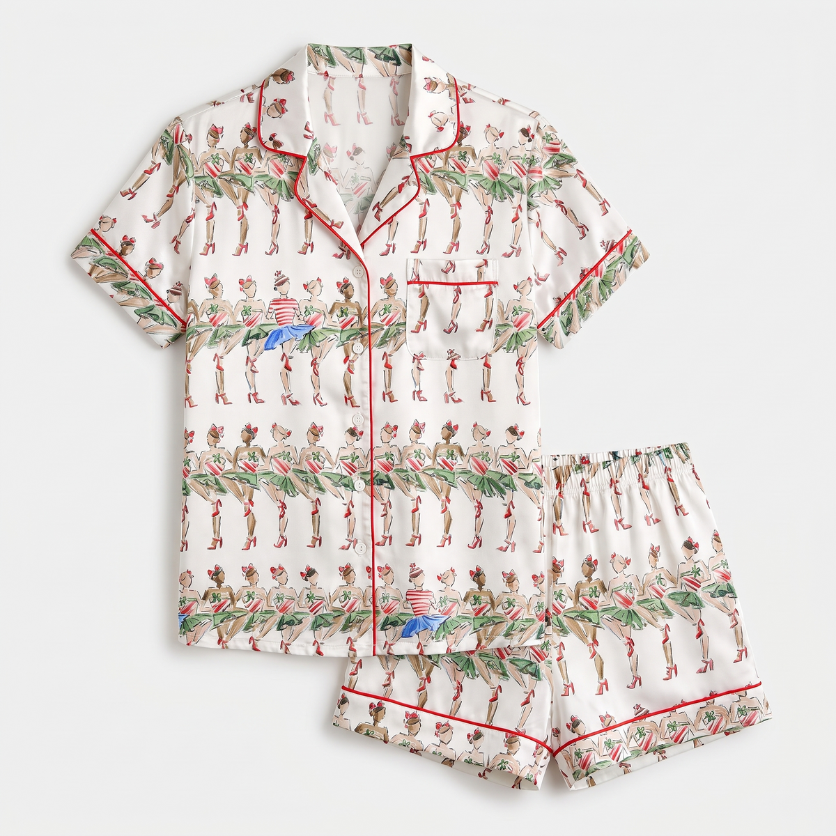 Radio City Kicklines Women's Pajama Set - flat lay