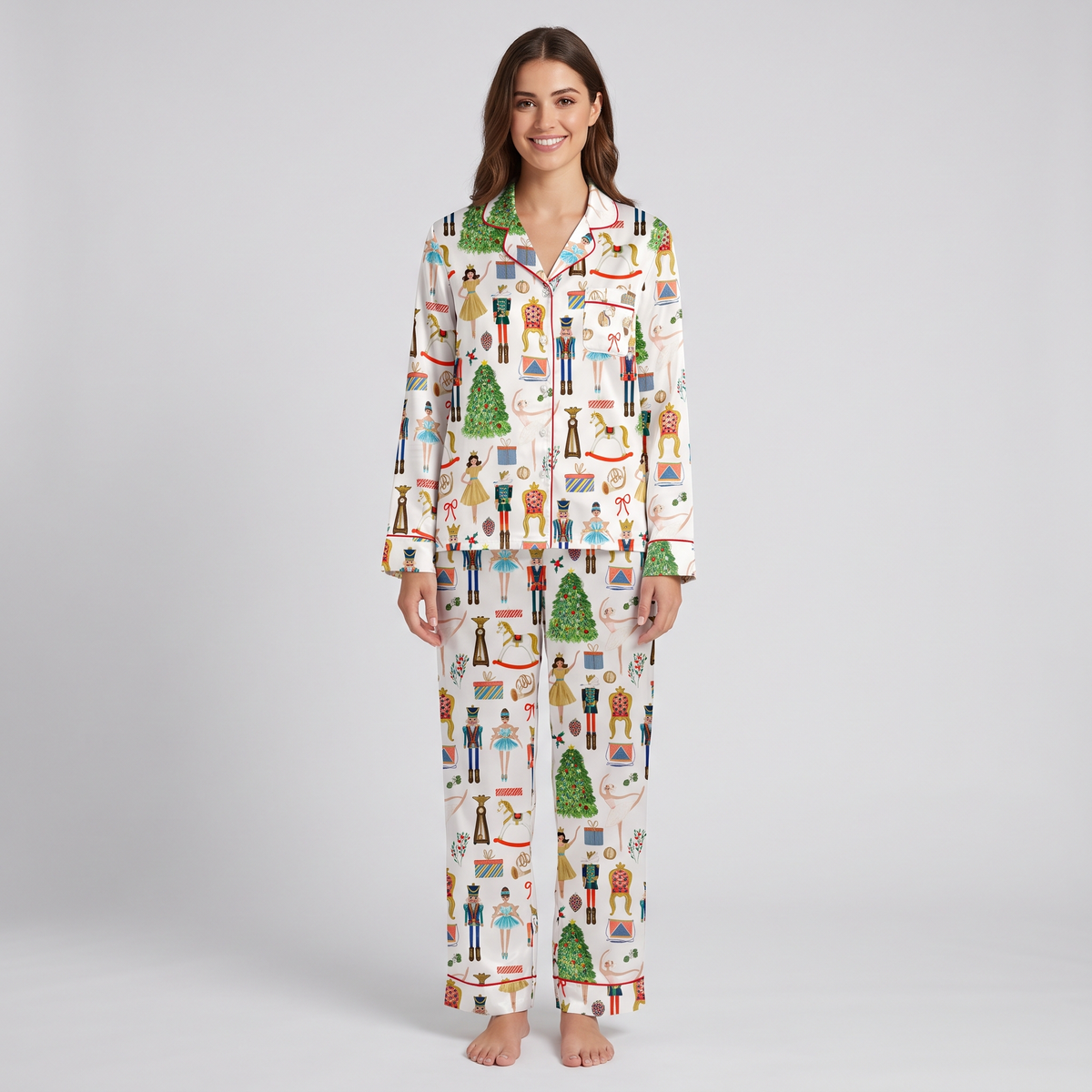Midnight Nutcracker Women's Pajama Set - long sleeve and pants