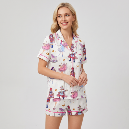 Waltz Of The Flowers Ballet Women's Pajama Set - short sleeve and shorts