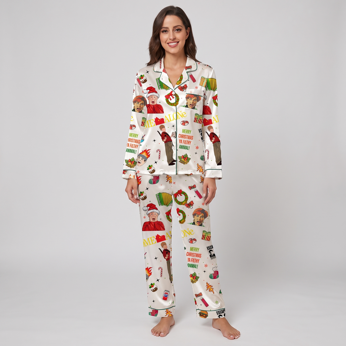 Ya Filthy Animal Inspired Women's Pajama Set - long sleeve and pants