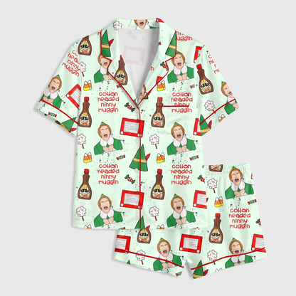 Cotton-Headed Ninny Muggins Inspired Women's Pajama Set - flat lay