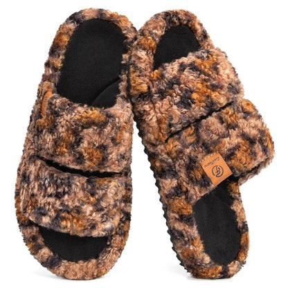 CozyGirl Women's Fuzzy Memory Foam Slides