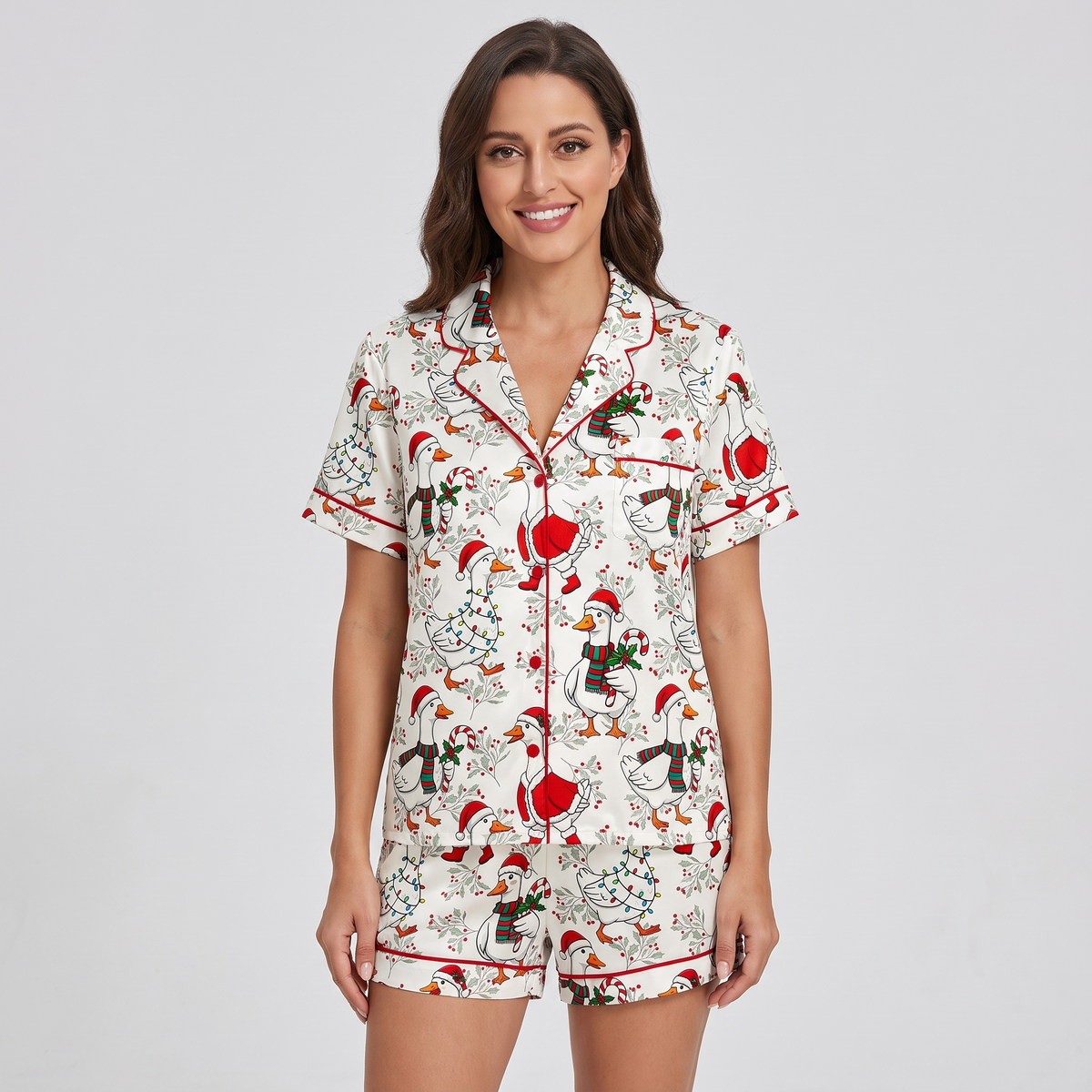 Honk If You're Merry Women's Pajama Set - short sleeve and shorts