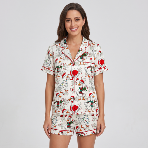 Honk If You're Merry Women's Pajama Set - short sleeve and shorts