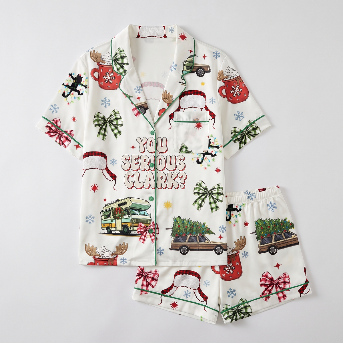 "You Serious, Clark?" Inspired Women's Pajama Set - flat lay