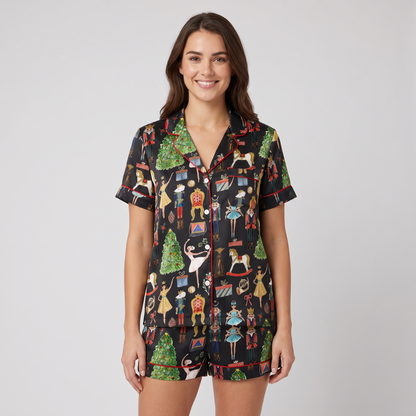 Midnight Nutcracker Women's Pajama Set - Black