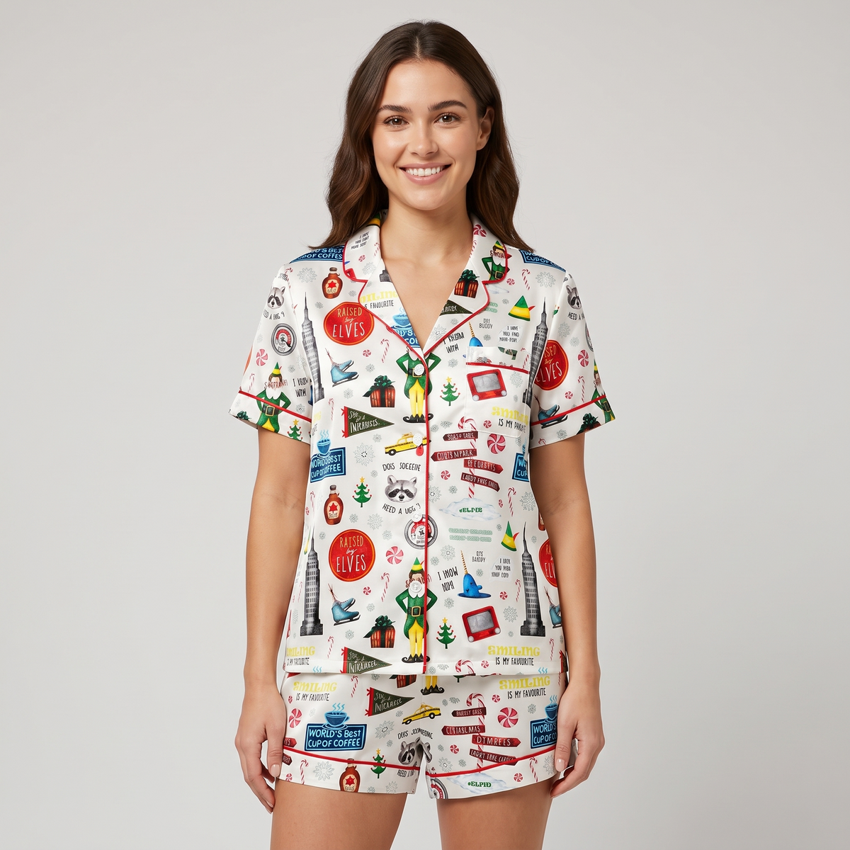 Raised By Elves Women's Pajama Set - short sleeve and shorts