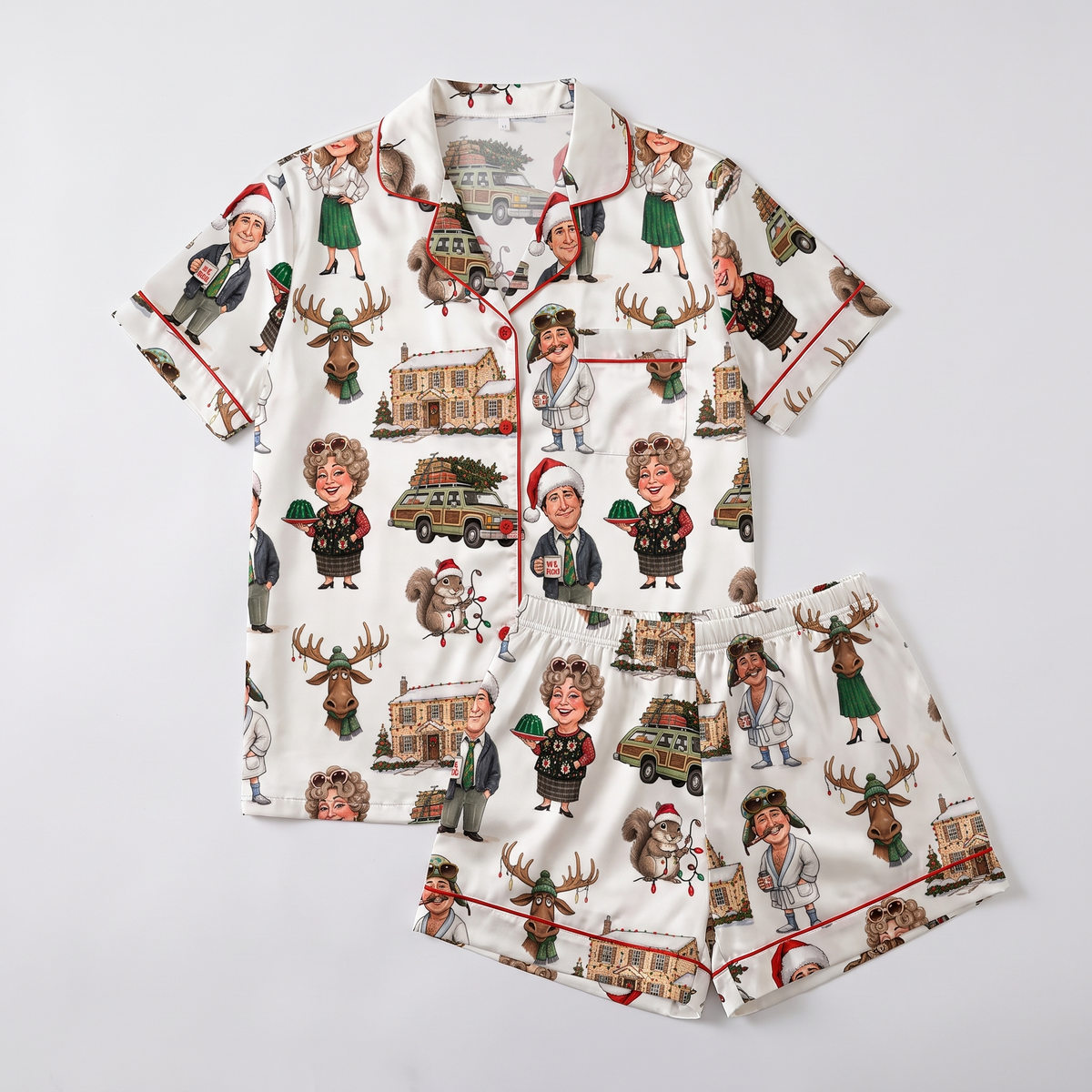 Griswold Family Portraits Inspired Women's Pajama Set - flat lay