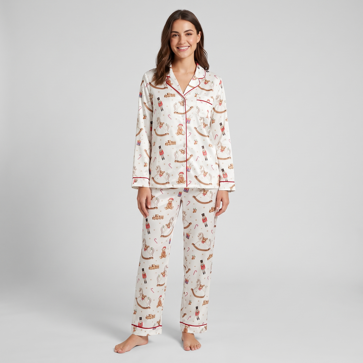 Toy Horse & Teddy Women's Pajama Set - long sleeve and pants