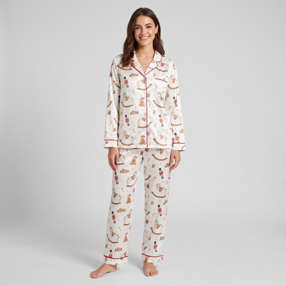 Toy Horse & Teddy Women's Pajama Set - long sleeve and pants