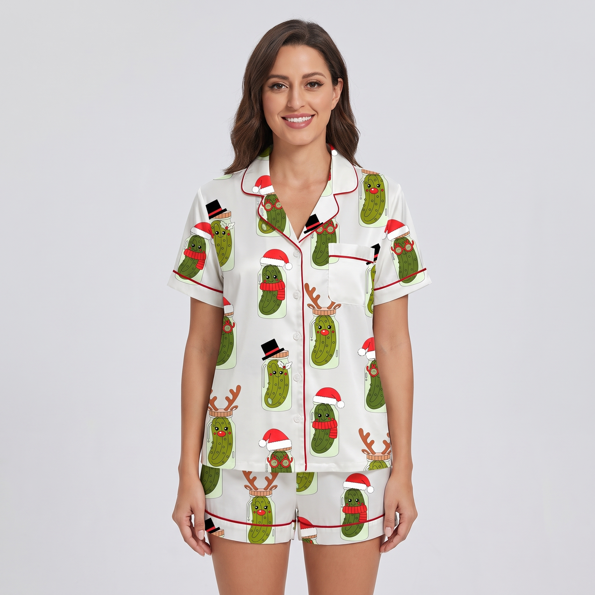 Most Dill-ightful Time Of The Year Women's Pajama Set - short sleeve and shorts