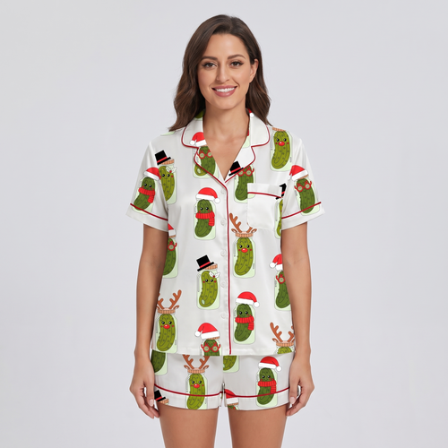 Most Dill-ightful Time Of The Year Women's Pajama Set - short sleeve and shorts