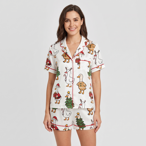Just A Jolly Goose Women's Pajama Set - short sleeve and shorts
