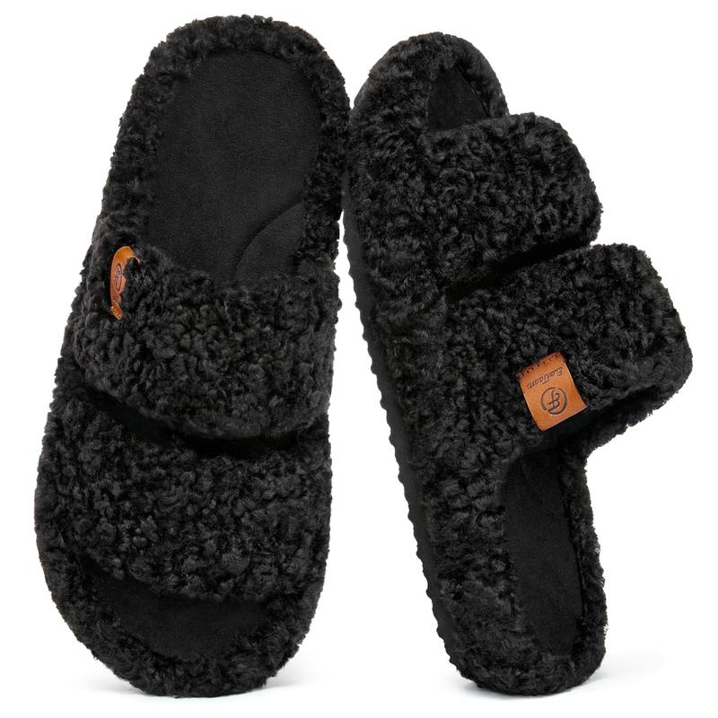 CozyGirl Women's Fuzzy Memory Foam Slides