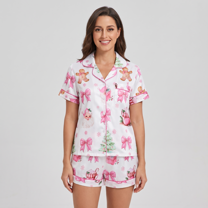 Cookies For Santa Women's Pajama Set - short sleeve and shorts