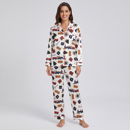 Hot Chocolate Express Inspired Women's Pajama Set - long sleeve and pants
