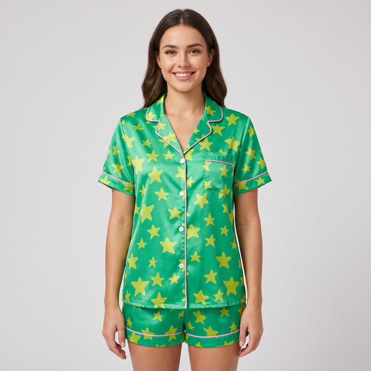 Dear Santa, Leave The Credit Card Women's Pajama Set - short sleeve and shorts