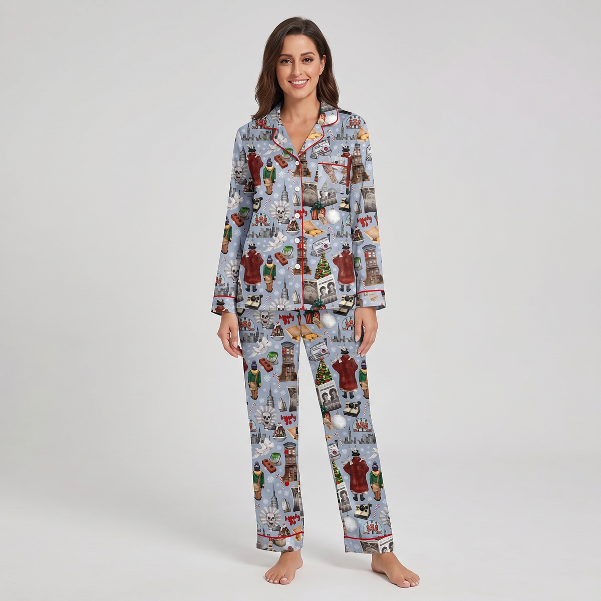 Home Alone Inspired Women's Pajama Set - long sleeve and pants