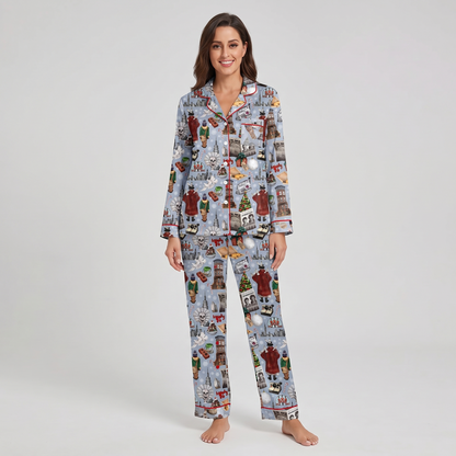 Home Alone Inspired Women's Pajama Set - long sleeve and pants