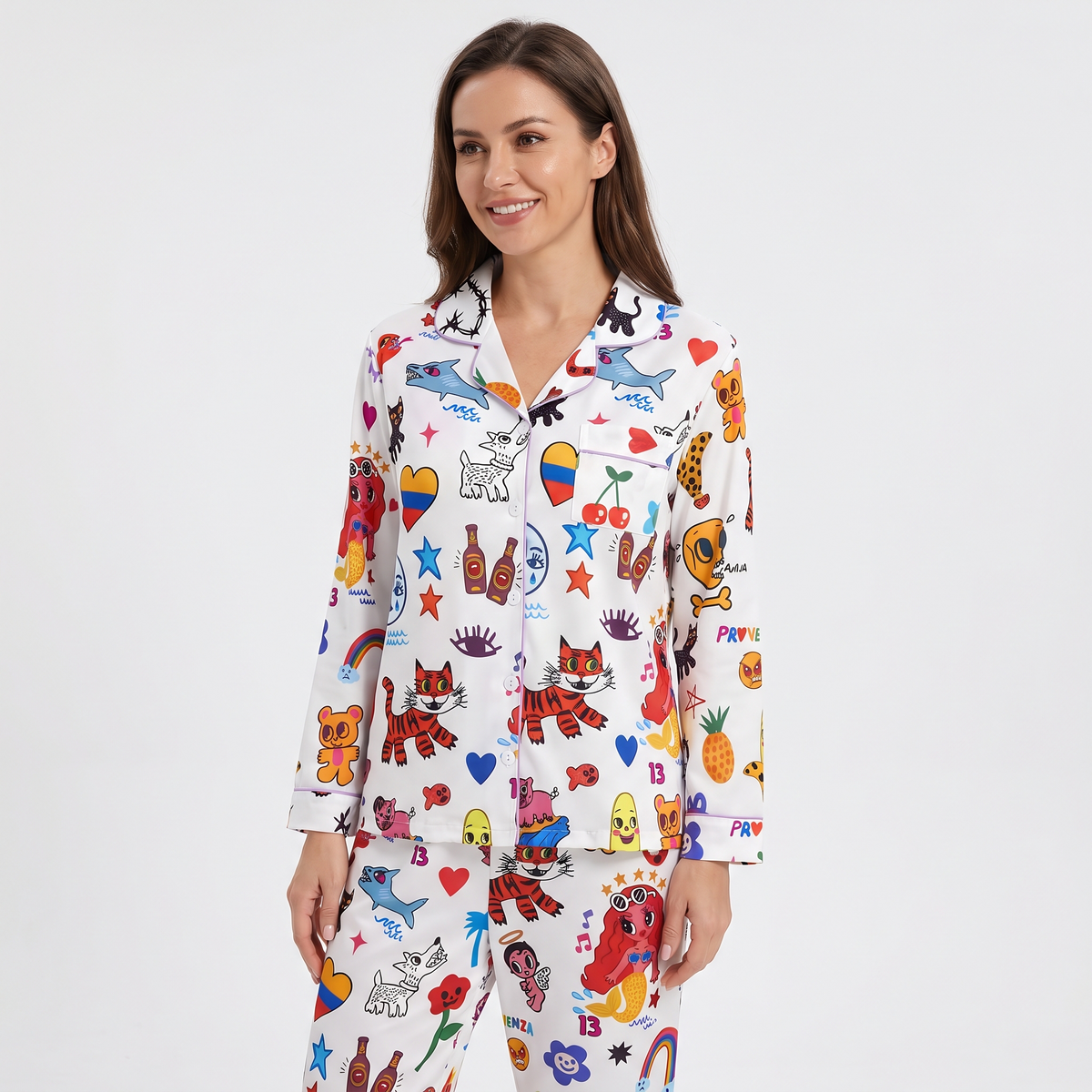 Bonito Days Women's Pajama Set - long sleeve and pants