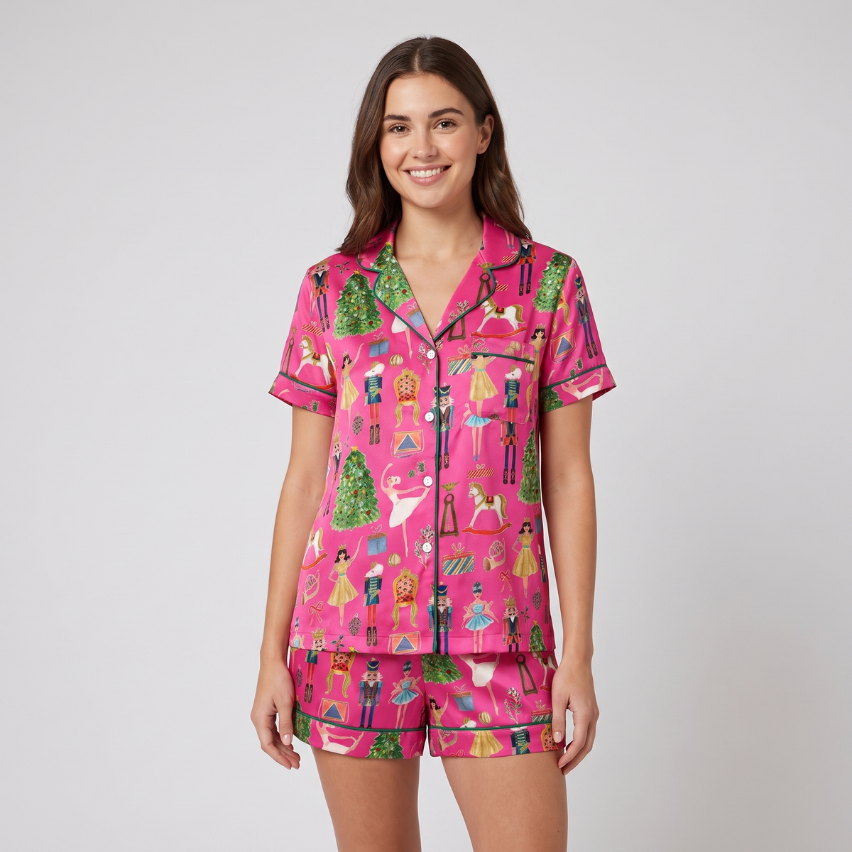 Midnight Nutcracker Women's Pajama Set - Pink