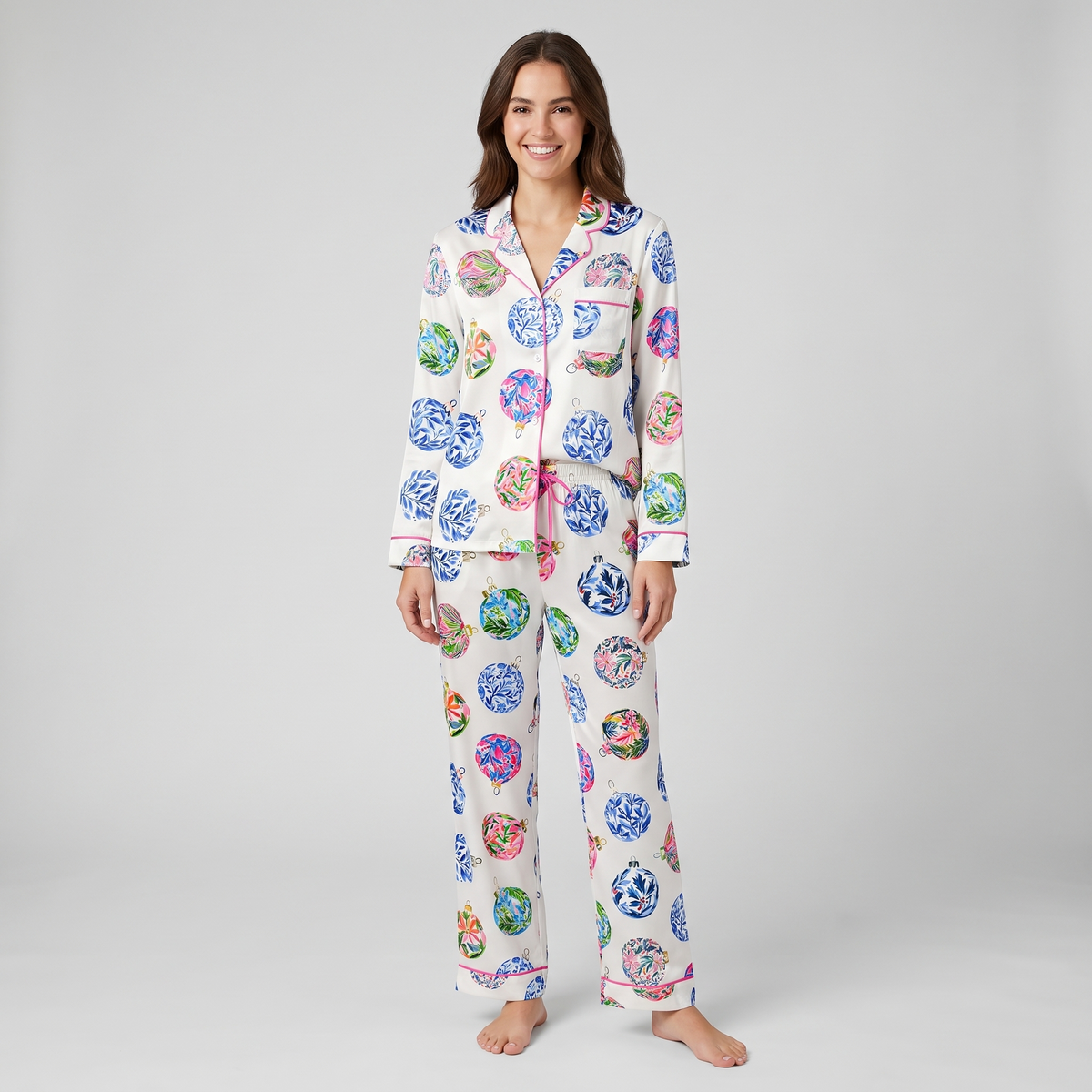 Preppy Baubles Women's Pajama Set - long sleeve and pants