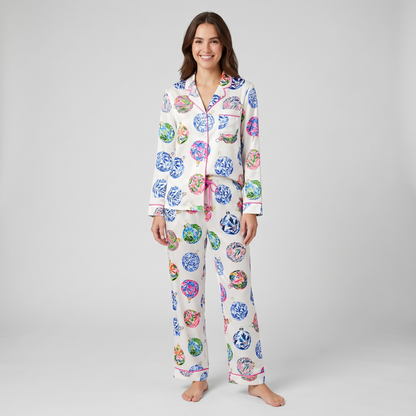 Preppy Baubles Women's Pajama Set - long sleeve and pants