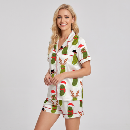 Most Dill-ightful Time Of The Year Women's Pajama Set - short sleeve and shorts