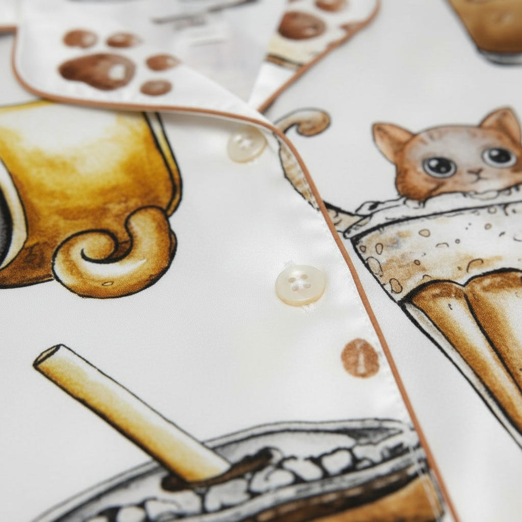 Coffee And Cats Women's Pajama Set