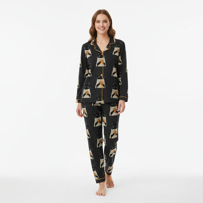 Colorful Cat Portraits Women's Pajama Set