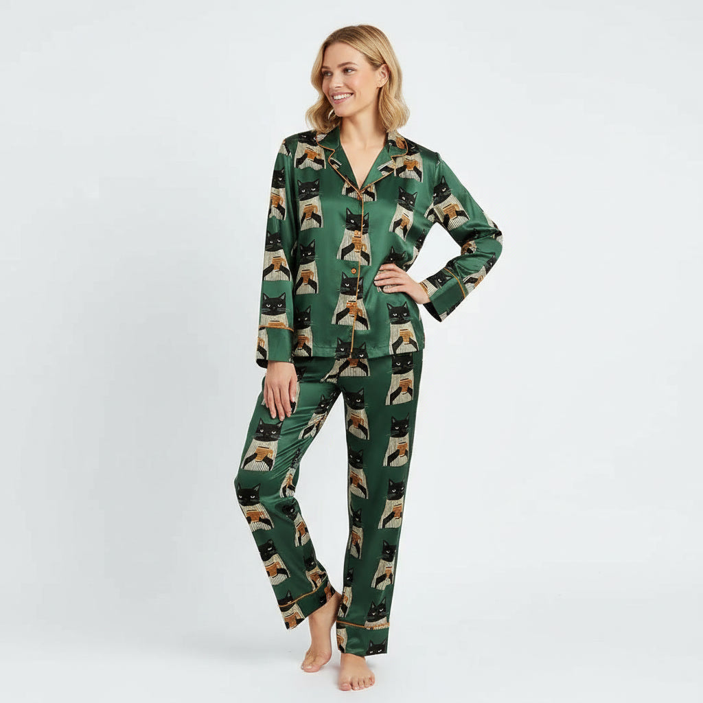 Colorful Cat Portraits Women's Pajama Set