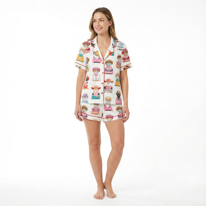 Western Cowboy Cats Women's Pajama Set