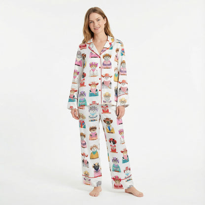 Western Cowboy Cats Women's Pajama Set
