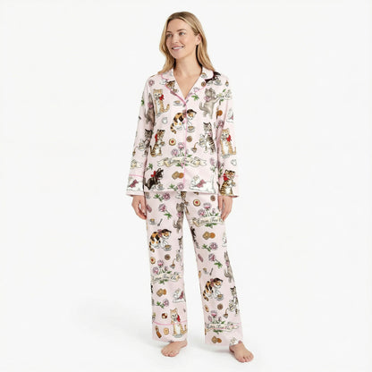 Kitten Tea Party Women's Pajama Set