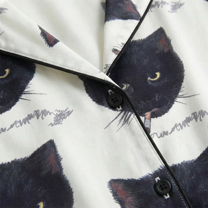 Smoking Cat Women's Pajama Set