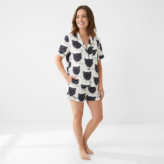 Smoking Cat Women's Pajama Set