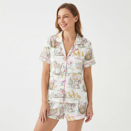 Easter Bunny & Ducklings Women's Pajama Set