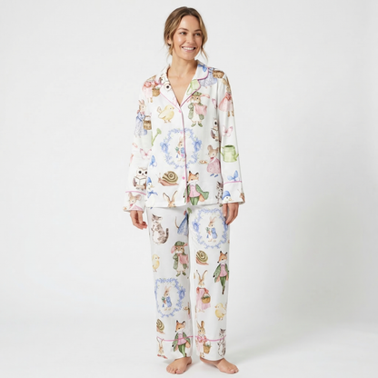 Vintage Easter Bunnies Women's Pajama Set
