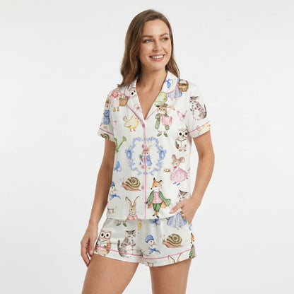 Vintage Easter Bunnies Women's Pajama Set