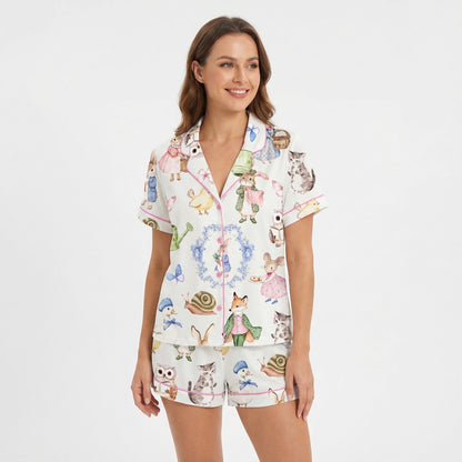 Vintage Easter Bunnies Women's Pajama Set