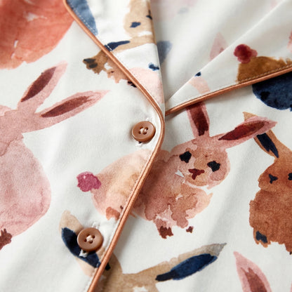 All-Over Watercolor Easter Bunnies Women's Pajama Set
