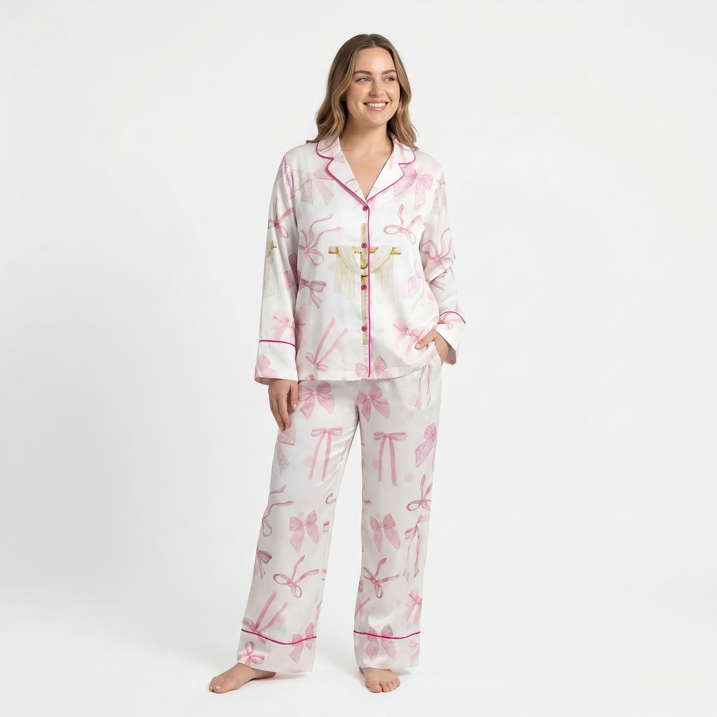 Coquette Easter Cross Women's Pajama Set