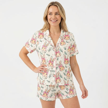 Cartoon Easter Bunnies Women's Pajama Set