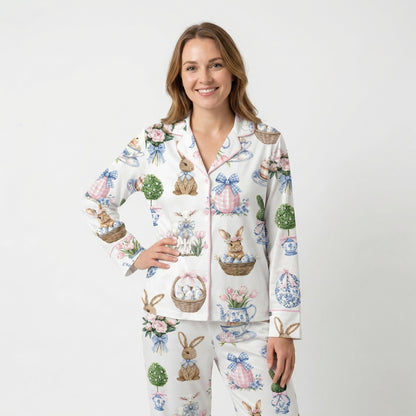 Easter Bunny Basket Women's Pajama Set