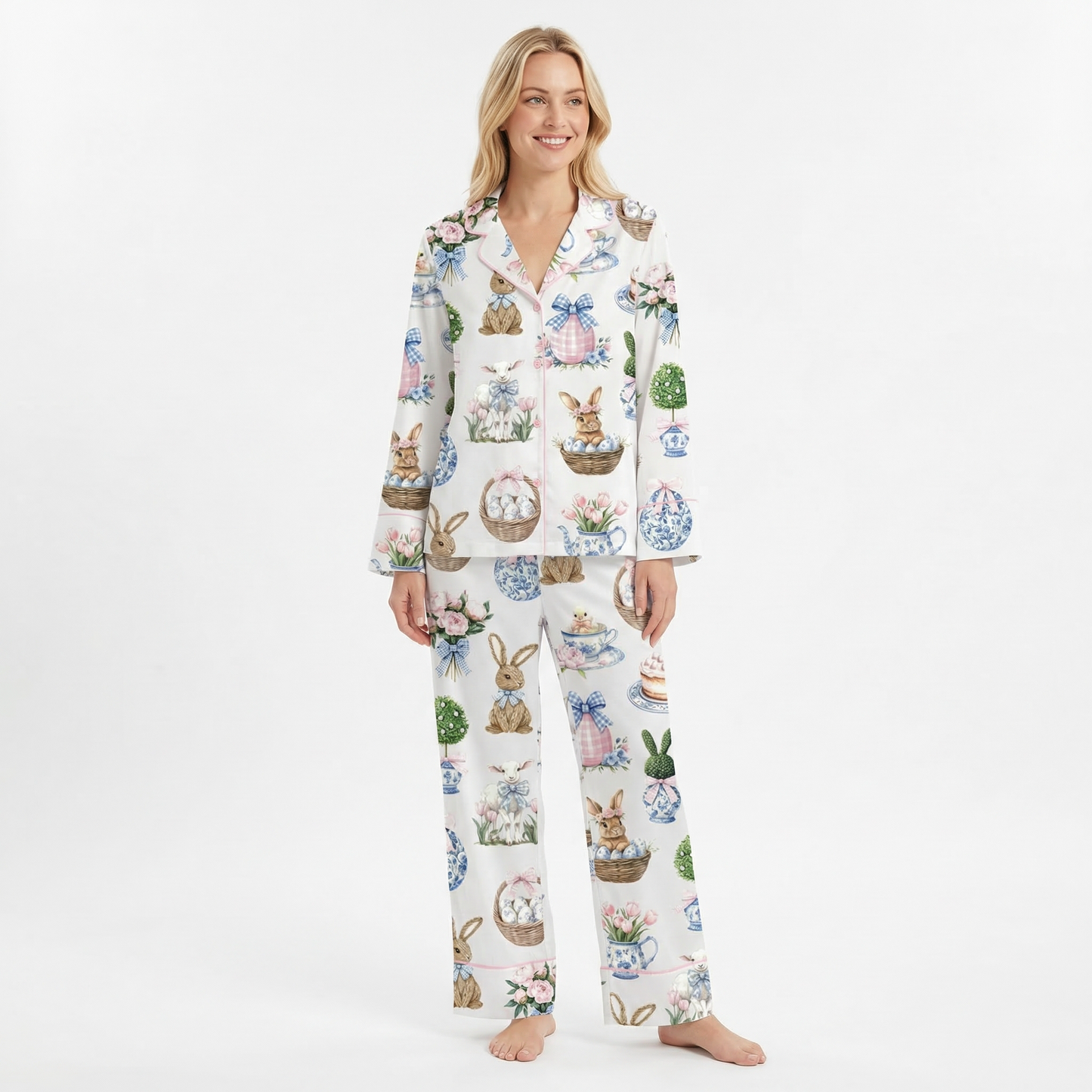 Easter Bunny Basket Women's Pajama Set